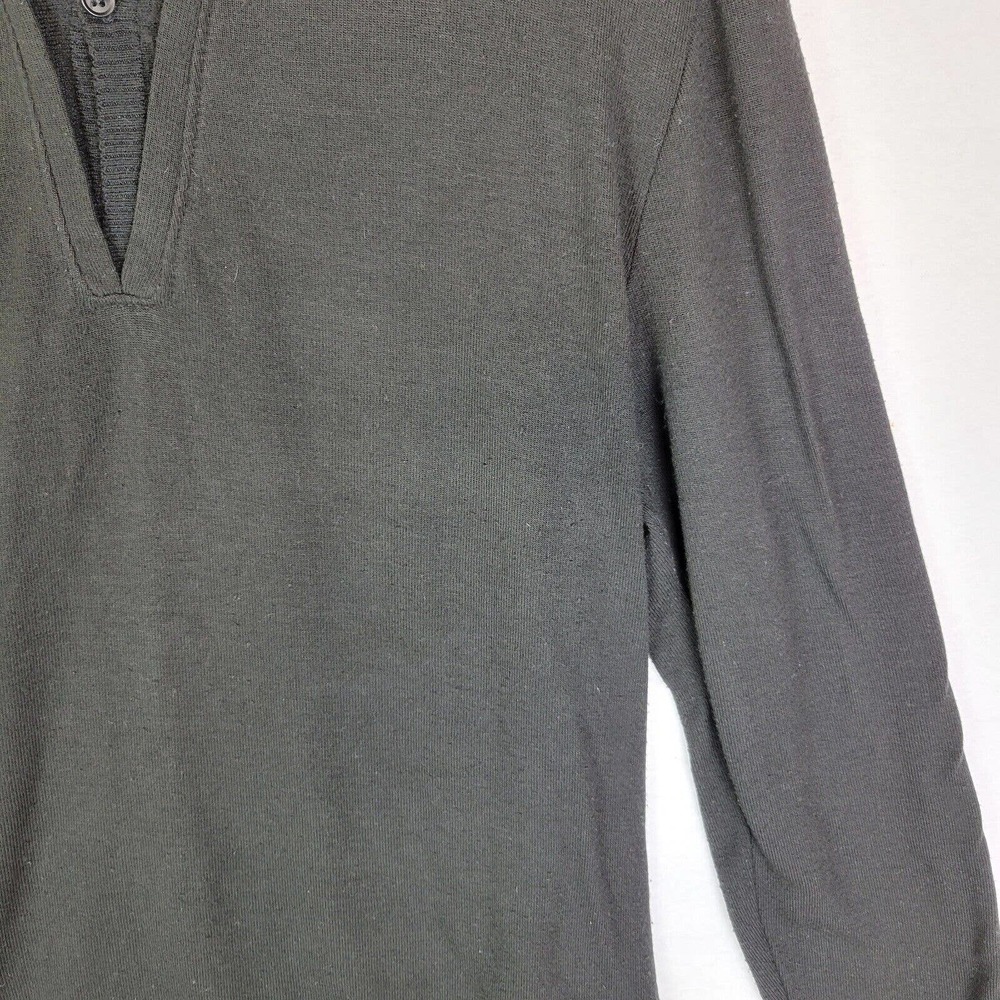 Diktat Mens Knit Viscose Wool Lightweight Sweater Size Large Black Made in Italy - Picture 7 of 9